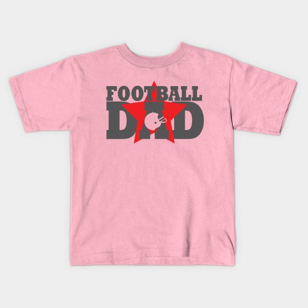 Football Dad Kids T-Shirt by nektarinchen